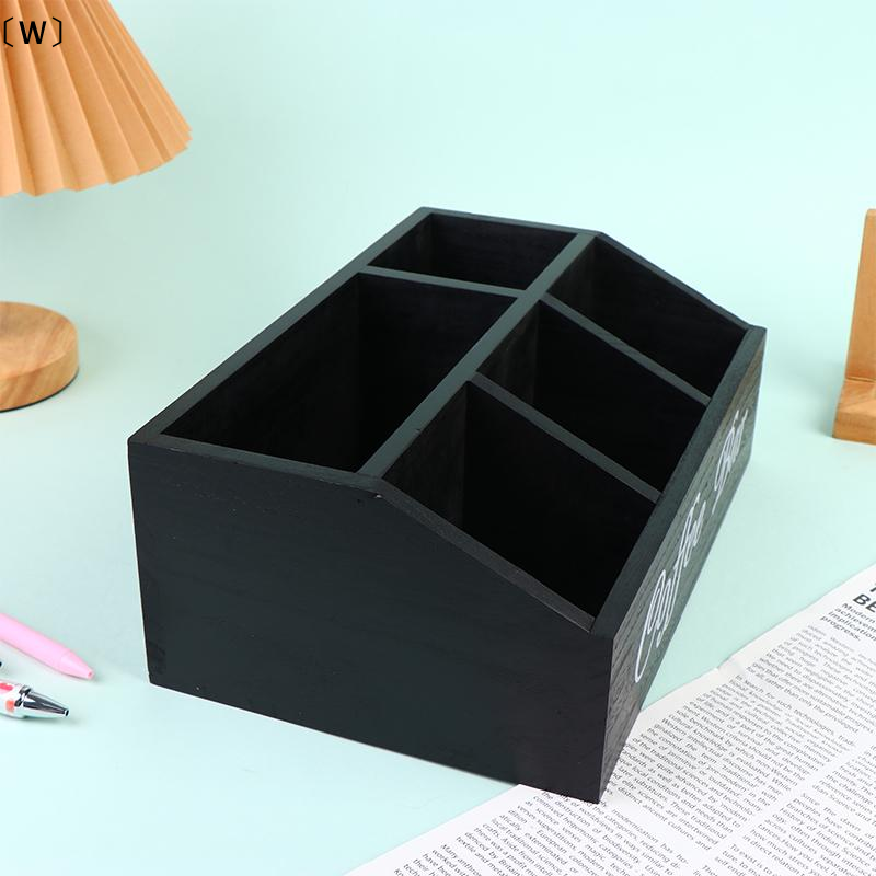 Coffee Equipment Organizer - 〔W〕กล่องเก็บกาแฟแบบบูติก | กล่องเก็บของอเนกประสงค์ไม้แบบคลาสสิกสำหรับอุปกรณ์กาแฟ ชั้นวางของแบบตะกร้า