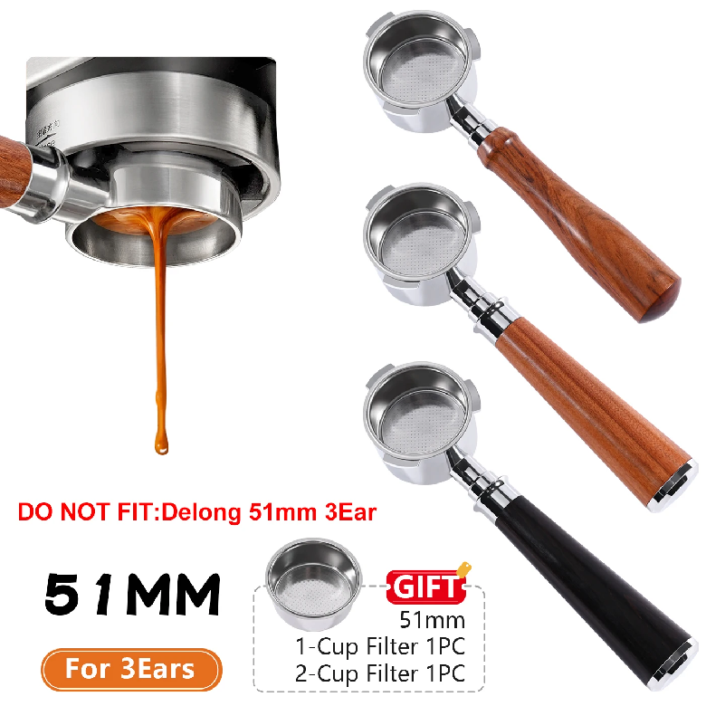Coffee Equipment Accessories - พอร์ทาฟิลเตอร์แบบไม่มีก้น 51 มม. สำหรับ Homix H11