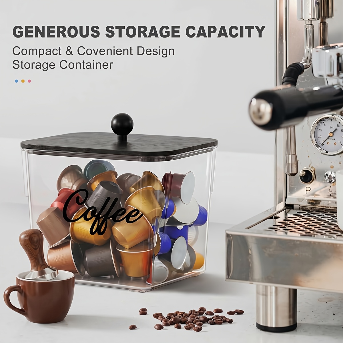 ที่ใส่ฝักกาแฟพร้อมฝาปิด กล่องเ - Coffee Equipment Organizer บทวิจารณ์และราคา