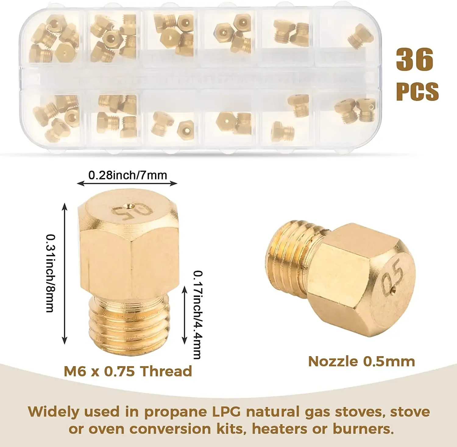 36 PCS/1 กล่องทองเหลือง LP แก๊ - Steam Wand Tip บทวิจารณ์และราคา